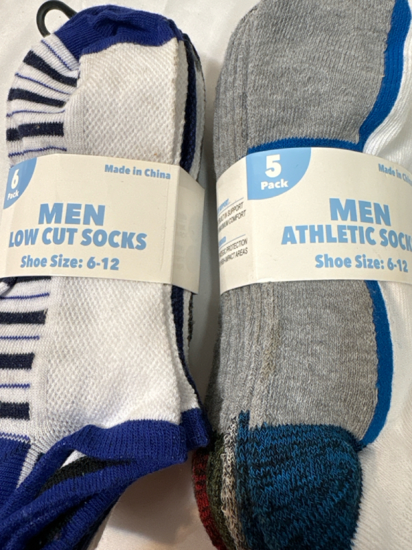10 New Men Athletic & Athletic Low Cut Socks| Size 6-12