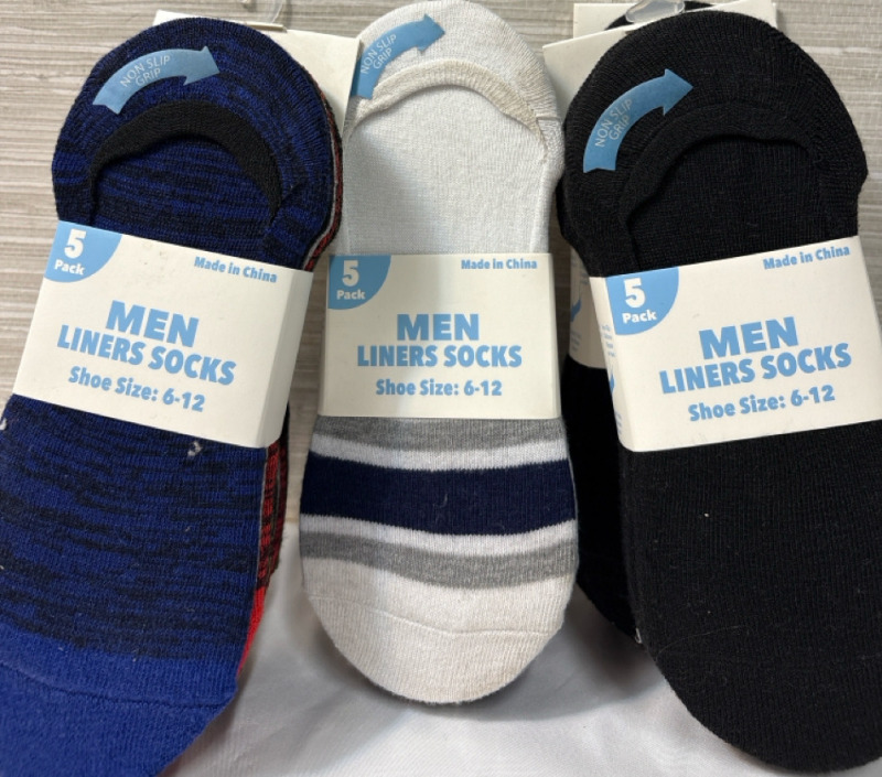 30 New Men Liners Socks| Size 6-12| Retail Price 30 USD