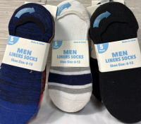 30 New Men Liners Socks| Size 6-12| Retail Price 30 USD