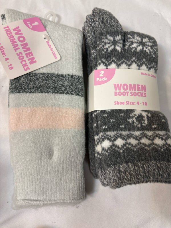 3 New Women Thermal and Boot Socks| Size 4-10