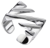 925 Silver Stamped Art Deco Style Wide Band Ring Adjustable Opening