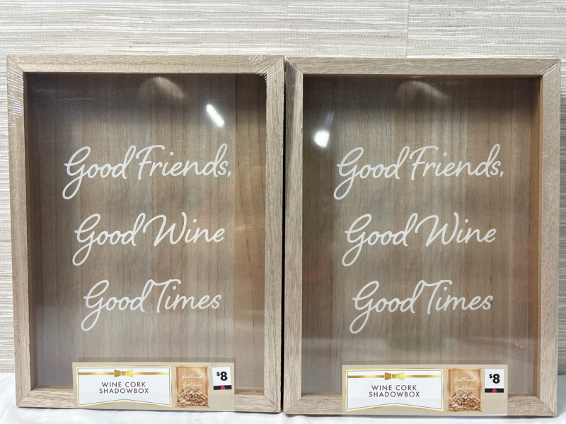 2 New Wine Cork Shadowbox | Lenght 13" Each |