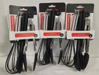 3 New Sets | TrueLiving 4 Silicone Utensils Sets | Heat Resistant & Safe of Non-Stick Surfaces
