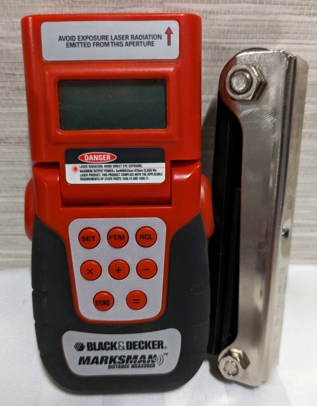 Black and Decker Marksman Distance Measurer and Proto 4994 5 Piece Folding Hex Key Set.