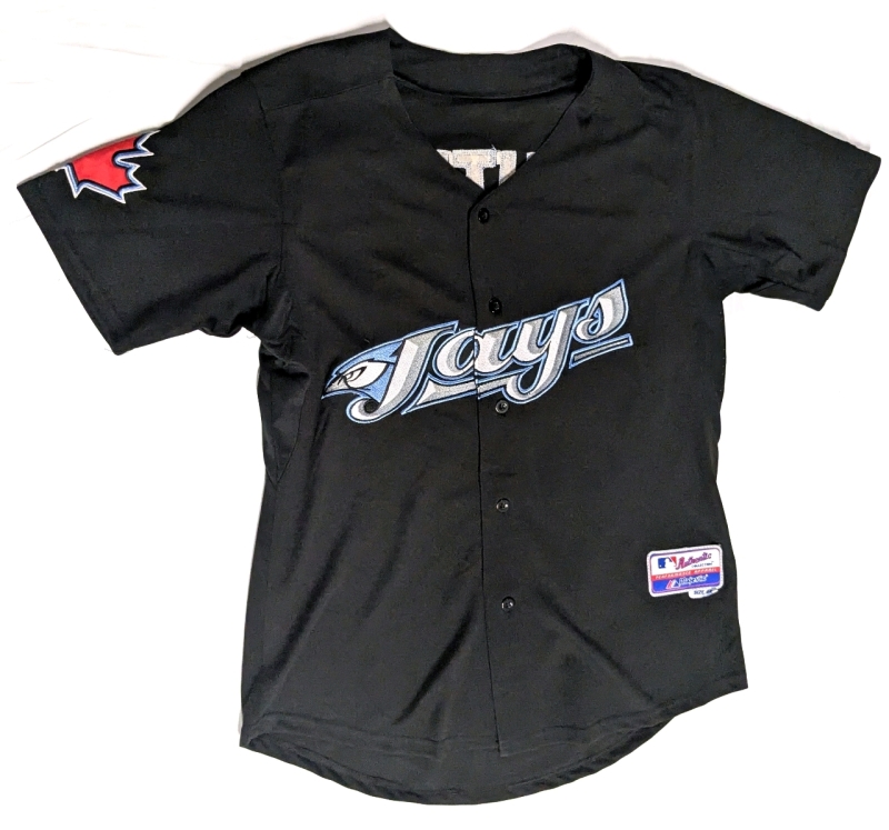 Majestic MLB TORONTO BLUE JAYS #19 Jos&eacute; Bautista Baseball Jersey Size 48 Embroidered Logo, Stitched Name & Number