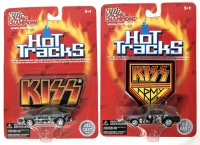 2 Vintage 2001 Racing Champions Hot Tracks KISS & KISS ARMY 1:64 Scale Diecast Metal Hot Rods With Sizzling Thermocoalescent Wrapped Graphics