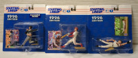 3 Vintage 1996 Starting Lineup MLB Figures In Sealed Pack