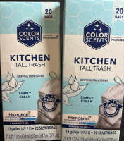 40 New Color Scents Kitchen Tall Trash| 13 gallon| 20 Silver bag on each packs|