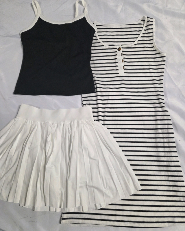 3 New | Size M Women's Apparel Lot | Includes Dress, Shirt & Skirt