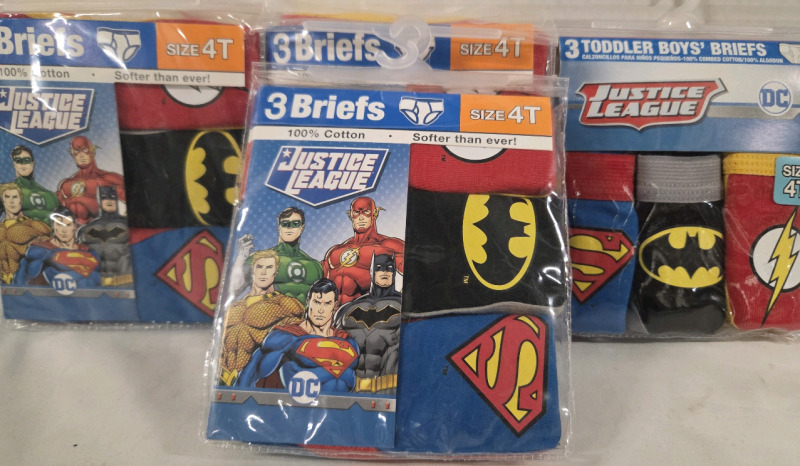 12 New | Size 4T Boys Justice League Briefs