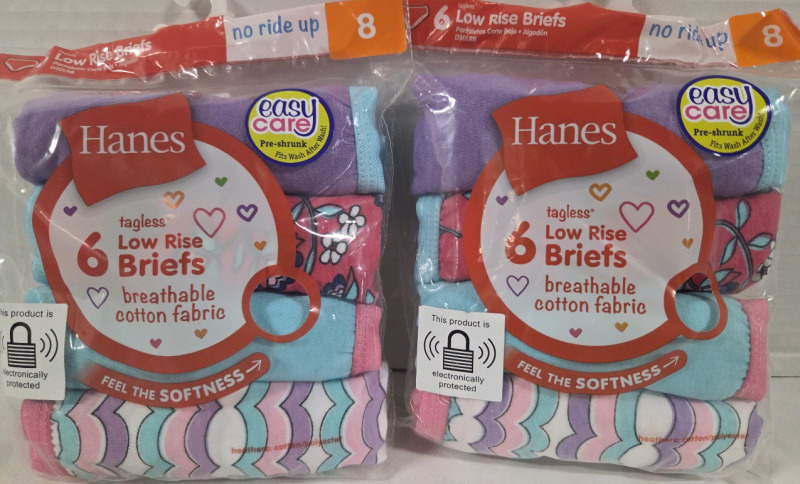 12 New | Size 8 Girl's Tagless Low Rise Briefs