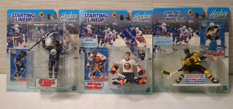 3 Vintage 2000 Starting Lineup NHL Figures In Sealed Pack