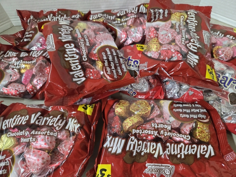 10 New Bags | PALMER Variety Mixed Chocolatey Assorted Hearts | 397g ea. Bag