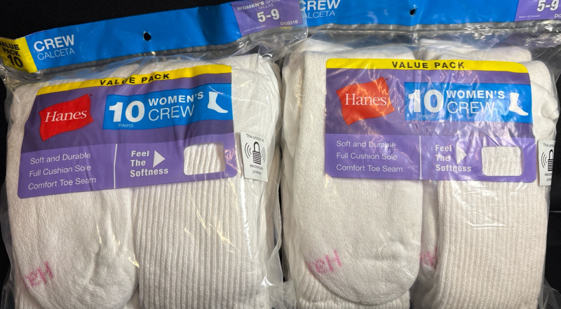 New Hanes 20 Pairs Women's Crew| Size 5-9