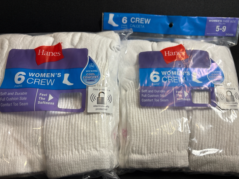 New Hanes 12 Pairs Women's Crew| Size 5-9