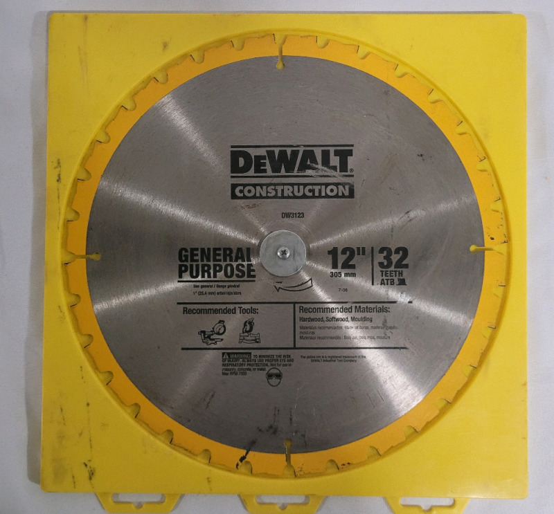 DeWalt Construction 12" 32 Teeth General Purpose Saw Blade - New