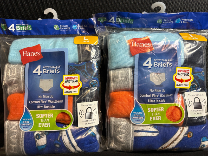 8 New Hanes Tagless Briefs| Boys | Size L 14"-16"|