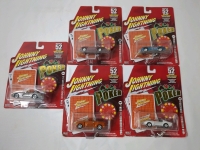 5 Vintage 2005 Johnny Lightning Poker Die-Cast Car Collection In Sealed Pack