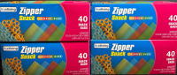 160 Trueliving New Zipper Snack Colorful Snack Bags| 6.6*4.4" Each| Each box has 40 colorful bags