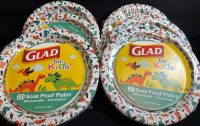 120 New Glad Soak proof Plates for Kids| Size 8.5 inches each