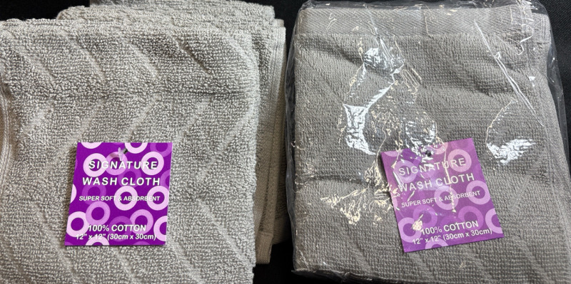 12 New Signature Wash Cloth| 100% Cotton| 12"*12"