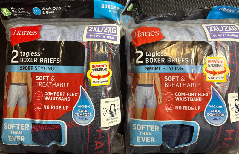 4 New Hanes Tagless Briefs| Boys | Size 2XL 44"-46"|