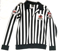 FORCE Team Canada Referee Jersey OHF Ontario Hockey League 1/4 Zip Long Sleeve Top With Stitched Patches - Size 42