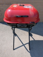 Americana Walk-A-Bout Portable Red Charcoal Grill 3ft Tall, 22x22 inches Wide