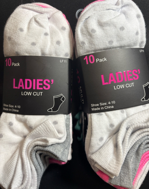 20 Pairs of Ladies Low Cut Socks | Show Size 4-10