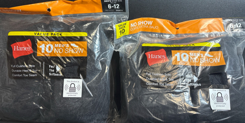 20 New Hanes Men's No Show Socks| Size 6-12|