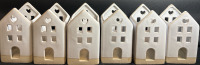 6 New Ceramic House Shaped Candle Holder | Length 6"