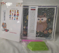 New | Assorted Diamond Art Lot | Includes Stickers & Framed Photo | Largest Measures 7" x 7"