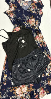 3 New S Sized Ladies Midi and Tank Top & Shorts Set | Summer Friendly Wear
