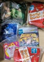 70+ Vintage to Modern Sealed Kid's Meal Toys: LEGO, Polly Pocket, Hasbro Classic Games, Hunchback, Atlantis, SpongeBob, Ty Beanie Babies, Barbie, Emperor's New Groove+