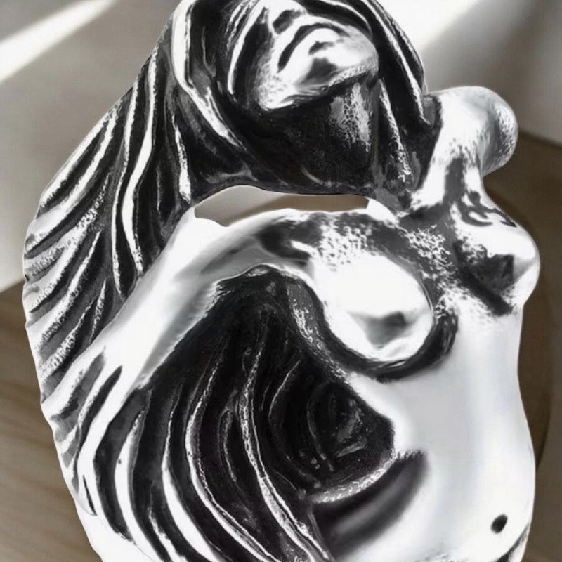 Dimensional Risqu&eacute; Goddess Statement Ring Size 10 Approximately 1.25 Inch front