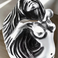 Dimensional Risqu&eacute; Goddess Statement Ring Size 10 Approximately 1.25 Inch front