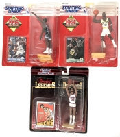 3 Vintage 1994-95 Kenner STARTING LINEUP NBA Basketball Figures With Cards : Shawn Kemp, Horace Grany, Kareem Abdul-Jabbar (Timeless Legends) - Up to 6.25" Tall