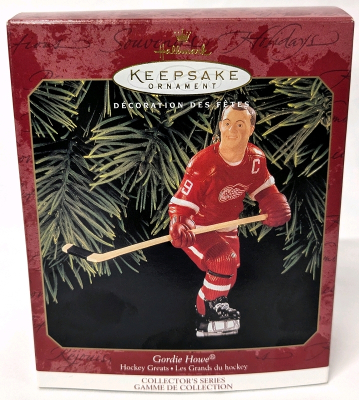 Vintage 1999 HALLMARK : Gordie Howe NHL Hockey Greats Christmas Ornament