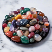 500G Polished Stone Set Selected Natural Polished Stones And Crystals<br/>Approximately .4 -.6 inch each