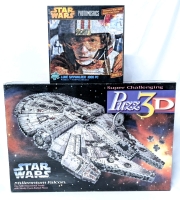 Vintage 1995 PUZZ3D Star Wars Millennium Falcon & Buffalo Photomosaics Series 1 : Luke Skywalker 1000pc Puzzle