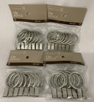 Home Trends Metal Clip Rings 4 packs of 7 New