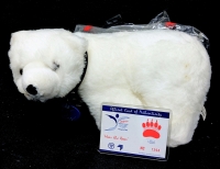 Vintage 1994 Ontario Winter Games '95 Niagara Falls Limited Edition ROARY The Polar Bear Plush #1394 With Card of Authenticity & Original Plastic Bag - 6.5" Tall