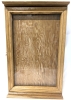Neat Shallow Solid Wood & Glass Latching Wall Hanging Display Case - 14.75" &times; 2" &times; 23.4" - Approx 0.5" Allowance For Displayed Items