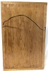 Neat Shallow Solid Wood & Glass Latching Wall Hanging Display Case - 14.75" &times; 2" &times; 23.4" - Approx 0.5" Allowance For Displayed Items - 4