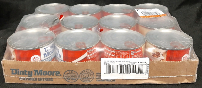 12 Pack of Dinty Moone Beef Stew Cans | 567g Each, Best Before December 2027