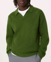 New | Size XL Men's Frank and Oak The Lambswool Johnny Collar Sweater