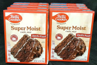 8 New Boxes of Betty Crocker Super Moist Devil's Food Cake Mix | 375g Each, Best Before March 26th 2026