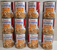 12 New Campbell's Chicken Noodle Soup Cans | Net WT 412g | BB - 04 Dec 2026
