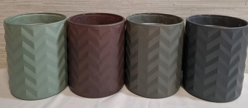 4 New Mosaic Scented Candles | Height- 5"