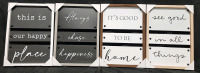 4 New Indoor Home Signs | Signs Measure at 13&frac12;" Tall, 9" Wide